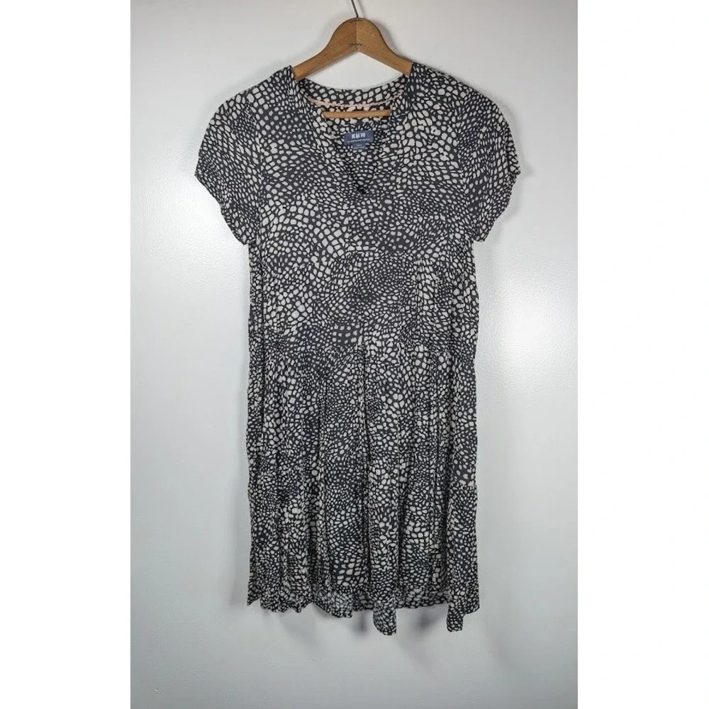 Maeve by Anthropologie Tiered Mini Dress Medium‎ Boho Flowy Babydoll Whimsigoth